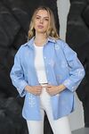 Сорочка жіноча з вишивкою Благословення роду (джинс блакитний)